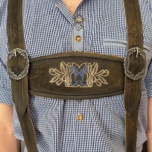 reid goat lederhosen with belt and suspenders