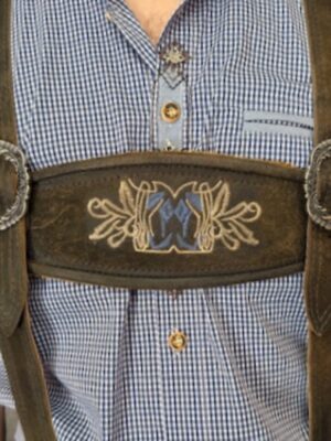 reid goat lederhosen with belt and suspenders