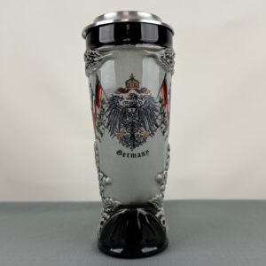 eagle horn stein w/lid 1/2 liter