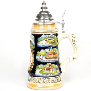 austria crest and city stein 1/2 liter