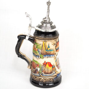 rustic frankfurt city stein 1/2 liter