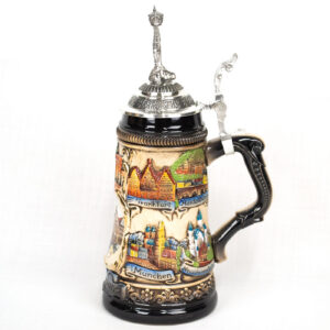 rustic frankfurt city stein 1/2 liter