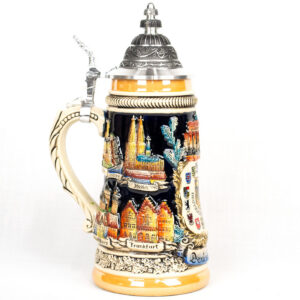 deutschland crest and cities stein 1/2 liter