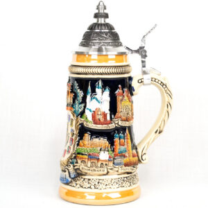 deutschland crest and cities stein 1/2 liter