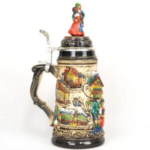 bavarian dancing couple stein 1/2 liter