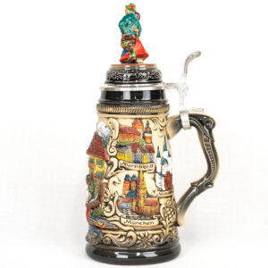 bavarian dancing couple stein 1/2 liter