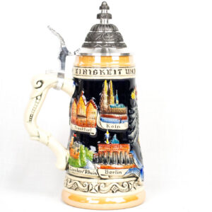 eagle crest with cities stein 1/2 liter