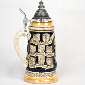 multi crested coat of arms stein 1/4 liter