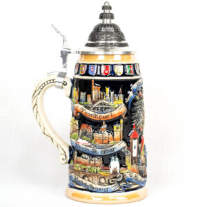 multi color german cities stein 1 liter