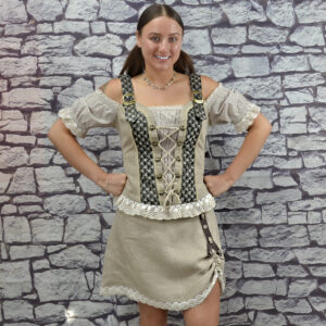 tan and black mieder blouse size 10 & 14 only