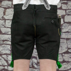 style 17 10 imported black laponia lederhosen size 42 & 46 only