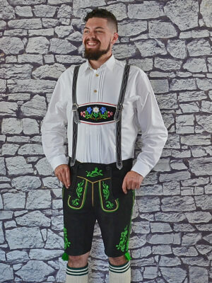 style 17 12 imported black goat plattlerhosen