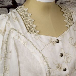cream blouse with embroidery sizes 4, 6 & 8