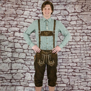 gustl bock holz brown bundhosen sizes 30, 44, 46 & 52