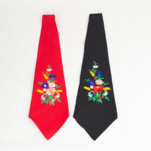 embroidered cornflower tie