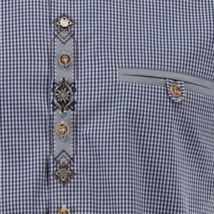 blue check short sleeve shirt