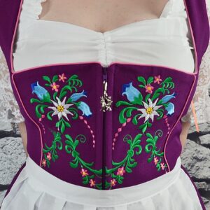 plum floral dirndl size 4 only
