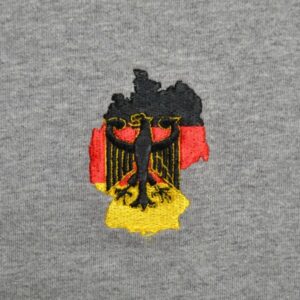 embroidered/screen printed germany eagle t shirt