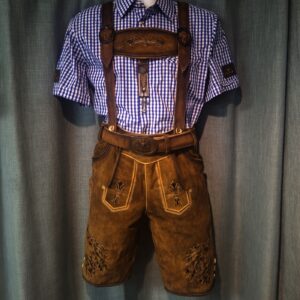 brown goat lederhosen