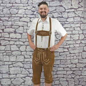 brown bundhosen with suspenders sizes 30 & 46 only