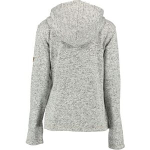 women's heather grey hooded zip up