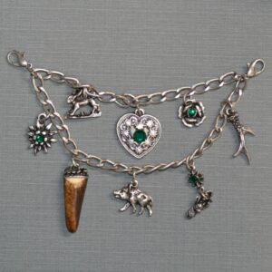 charivari with heart, edelweiss and stags
