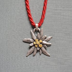 double corded edelweiss necklace