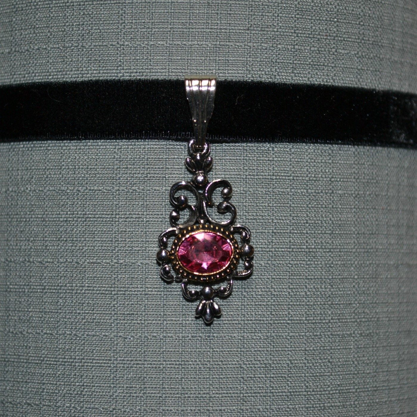 dangling jewel and filigree choker multiple color options dangling jewel and filigree choker multiple color options