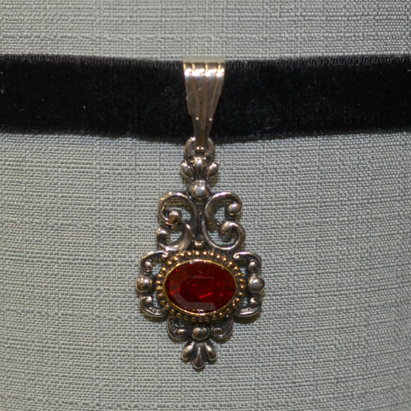 dangling jewel and filigree choker multiple color options dangling jewel and filigree choker multiple color options