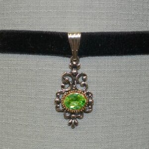 dangling jewel and filigree choker multiple color options