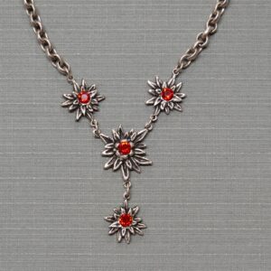 colored gem edelweiss necklace multiple color options