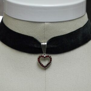 crystal heart choker