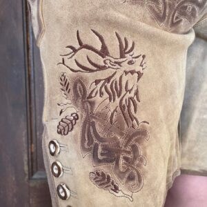 mack goat lederhosen with belt and suspenders