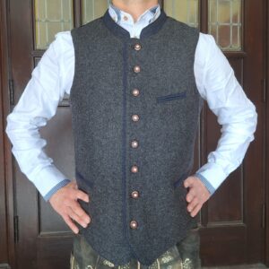 levi gray wool vest