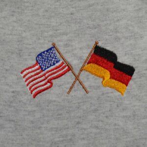 embroidered german/american flag
