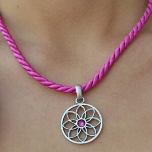 silver geometric necklace multiple color choices