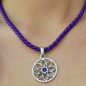 silver geometric necklace multiple color choices