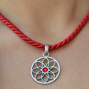 silver geometric necklace multiple color choices