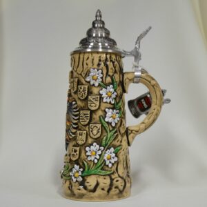 deutschland rock grotto beer stein 1/2 liter