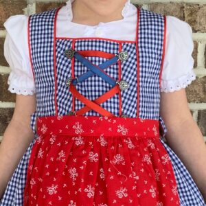 children's blue susie dirndl, size 3 only