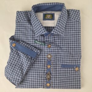 German shirt blue plaid