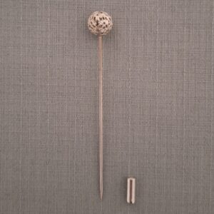 nickel filigree stick pin