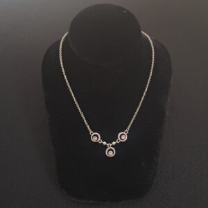 clear stones in circles necklace