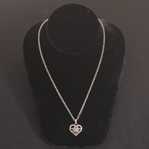 authentic German edelweiss heart necklace