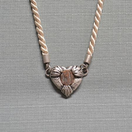 tan heart necklace