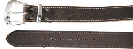Women's Leather Edelweiss Buckle Belt