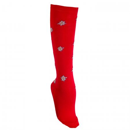 Knee High Edelweiss Socks Red