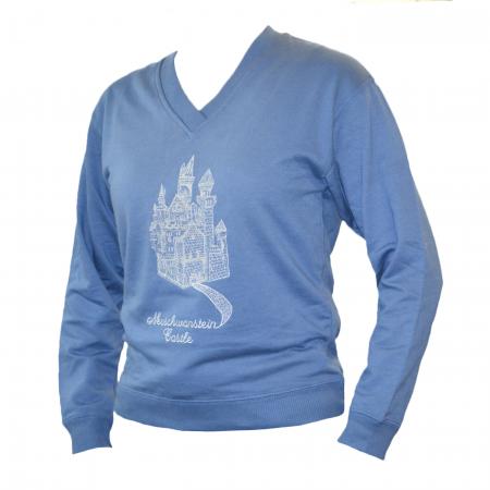 Ladies Neuschwanstein Castle Sweatshirt Blue