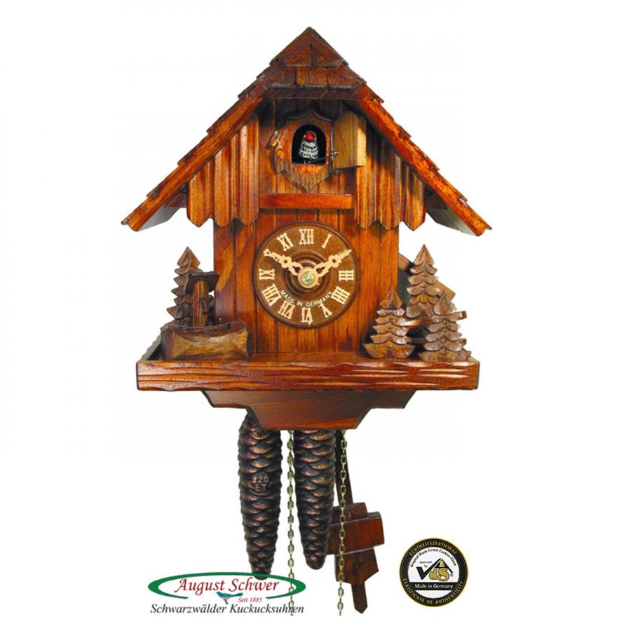 Small Forest Cabin Cuckoo Clock, 1 Day Movement Ernst Licht