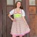green and white check dirndl